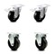 Service Caster 4 Inch Phenolic Swivel Top Plate Caster Lock Brakes 2 Rigid, 2PK SCC-TTL20S414-PHR-2-R-2 - alternate 1